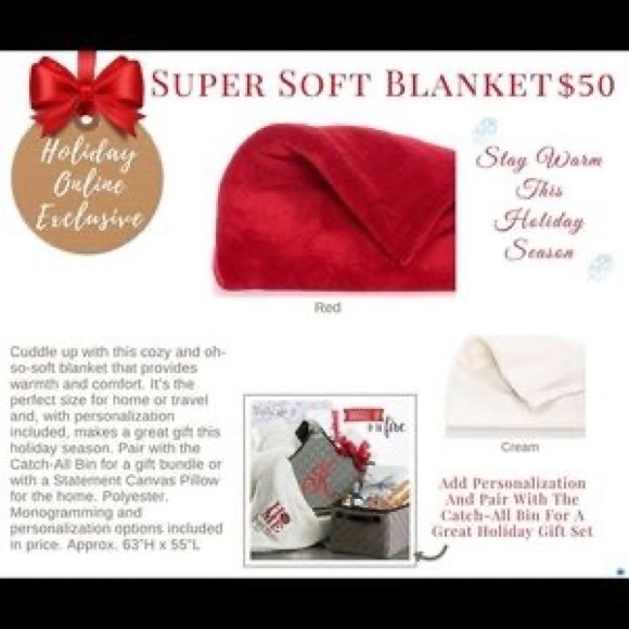 Thirty-One Soft and Cozy Llama Holiday Blanket - Picture 3 of 5